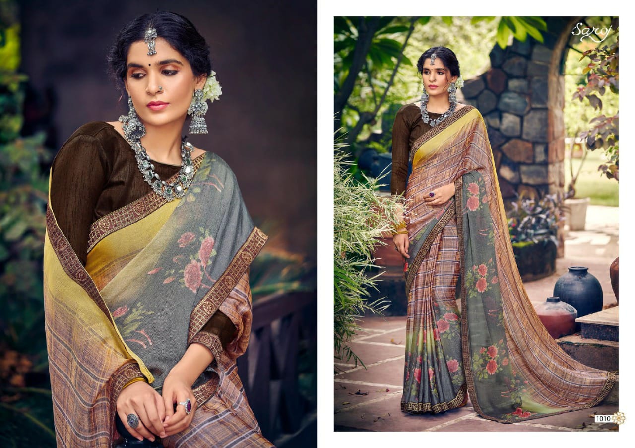 Saroj Delight Beautiful Digital Printed Saree Catalog