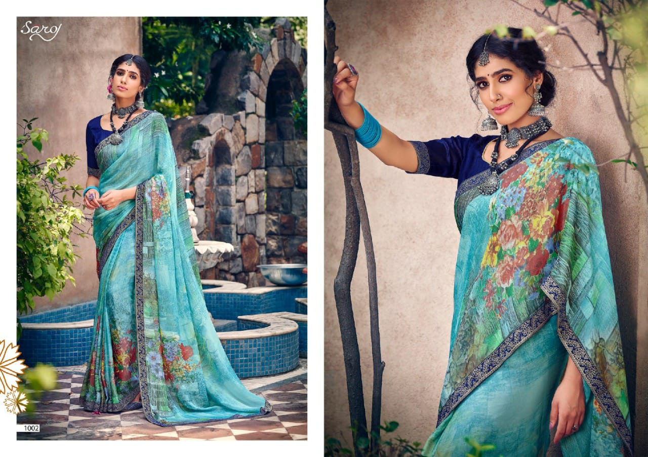 Saroj Delight Beautiful Digital Printed Saree Catalog
