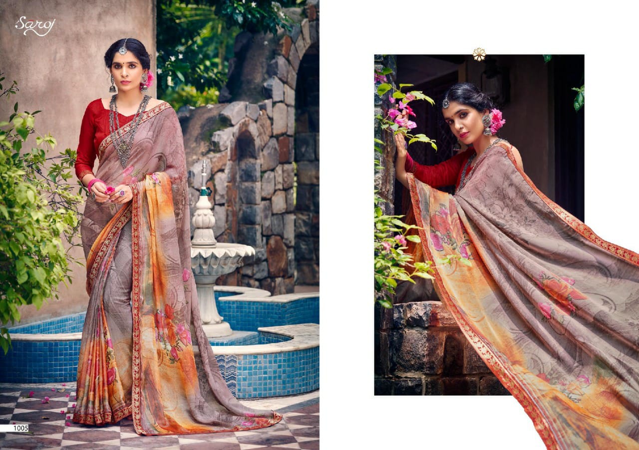 Saroj Delight Beautiful Digital Printed Saree Catalog