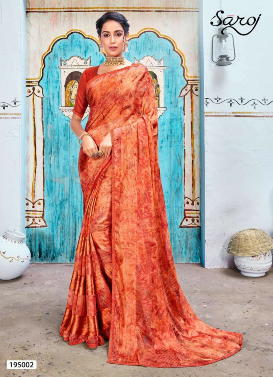 Saroj Nazarana Fancy Wear Printed Silk Saree Catalog