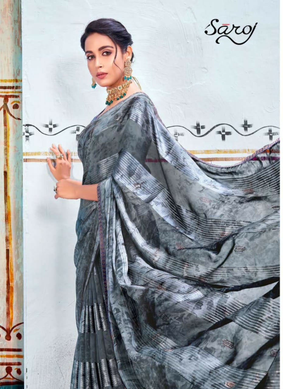 Saroj Nazarana Fancy Wear Printed Silk Saree Catalog