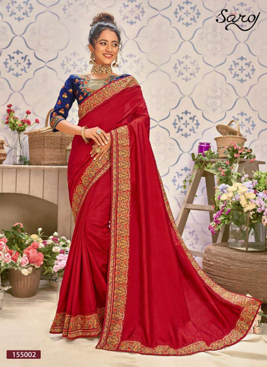 Saroj Noori  Vol  5 Heavy Embroidery Dupion Silk Saree Catalog