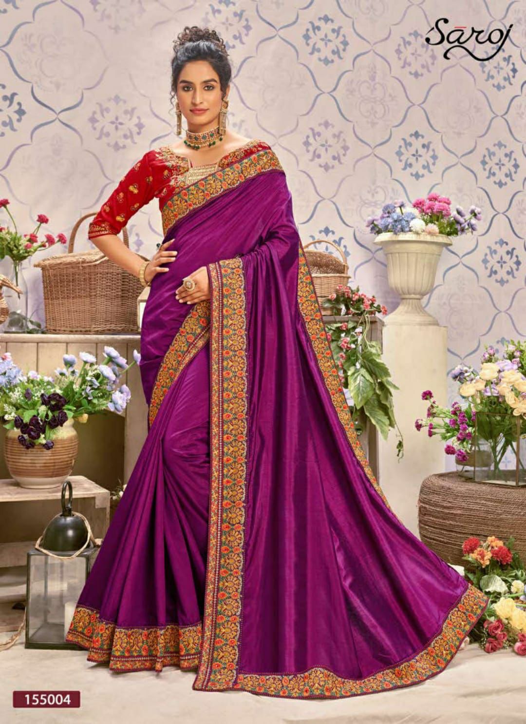 Saroj Noori  Vol  5 Heavy Embroidery Dupion Silk Saree Catalog