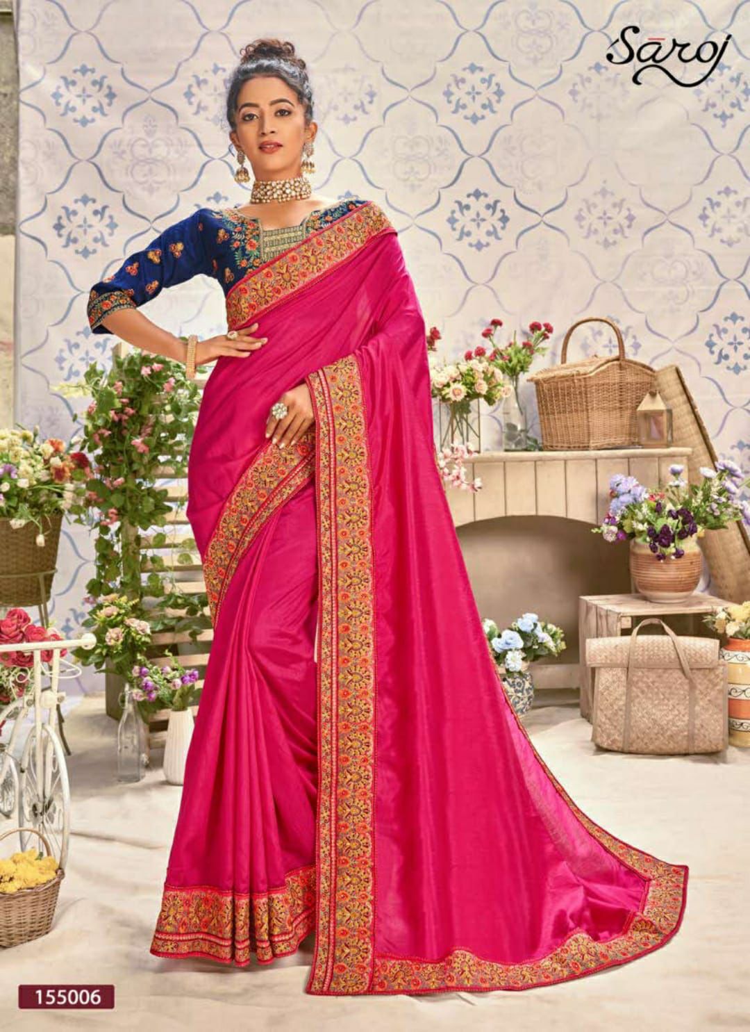 Saroj Noori  Vol  5 Heavy Embroidery Dupion Silk Saree Catalog