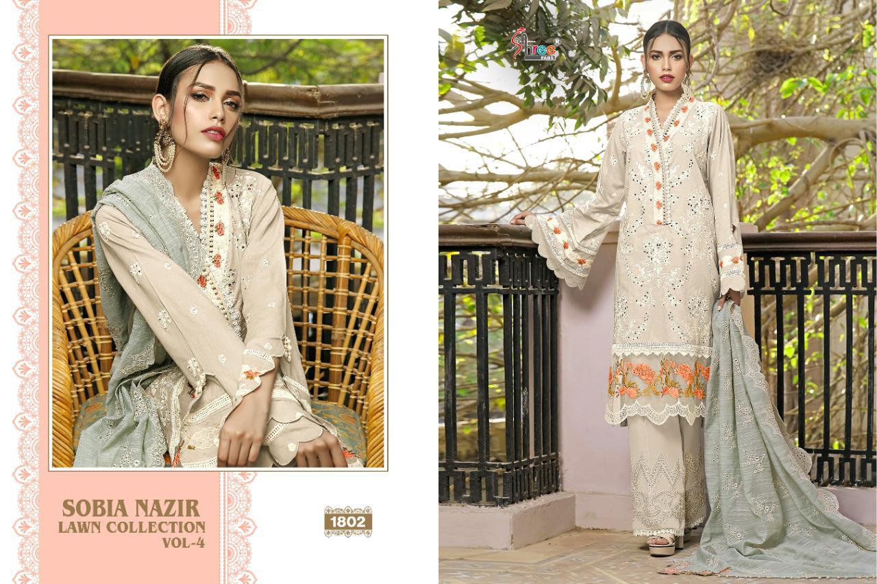 Shree Sobia Nazir Lawn Collection Vol  4 Embroidery Pakistani Salwar Kameez  Catalog