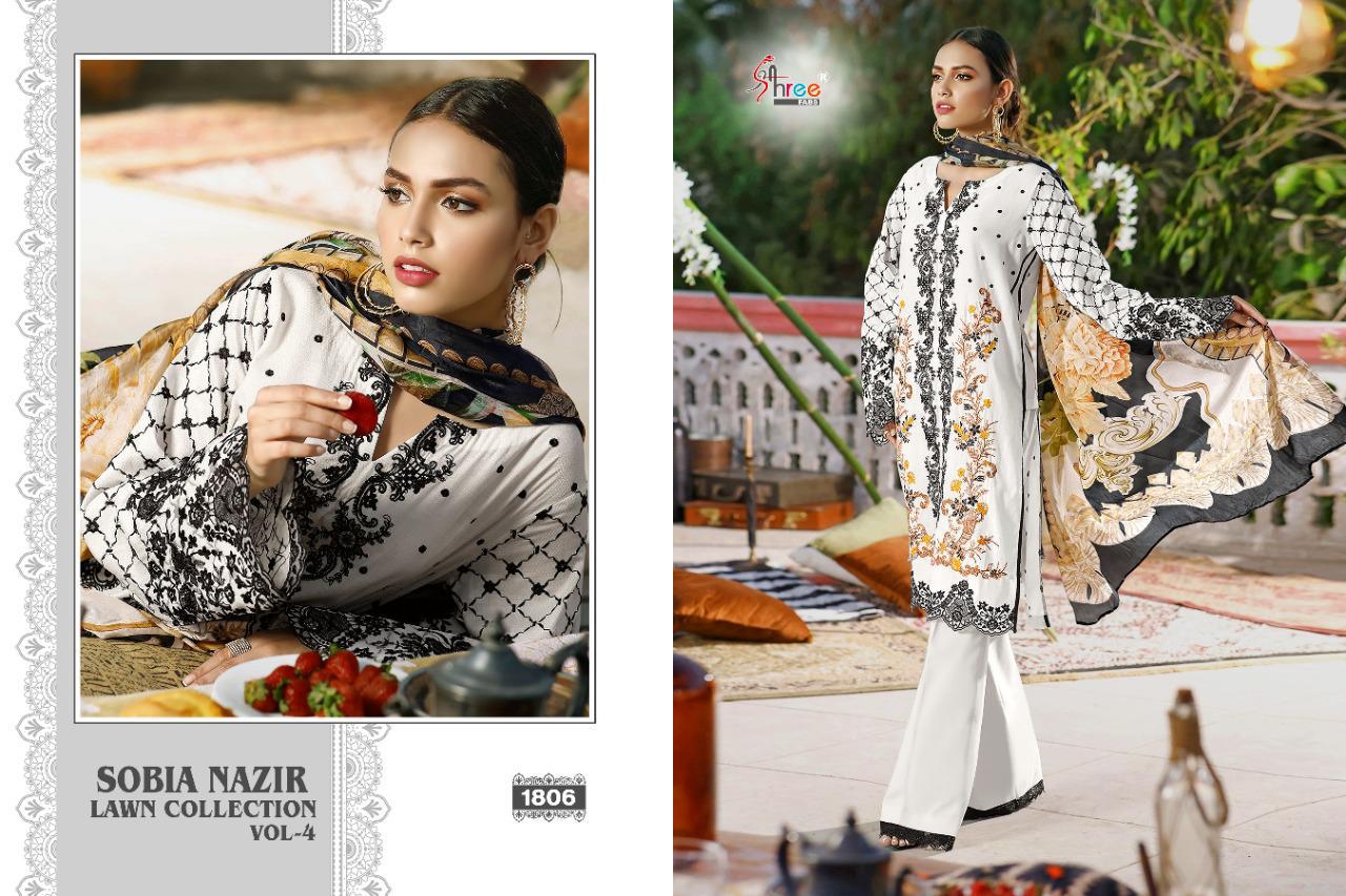 Shree Sobia Nazir Lawn Collection Vol  4 Embroidery Pakistani Salwar Kameez  Catalog