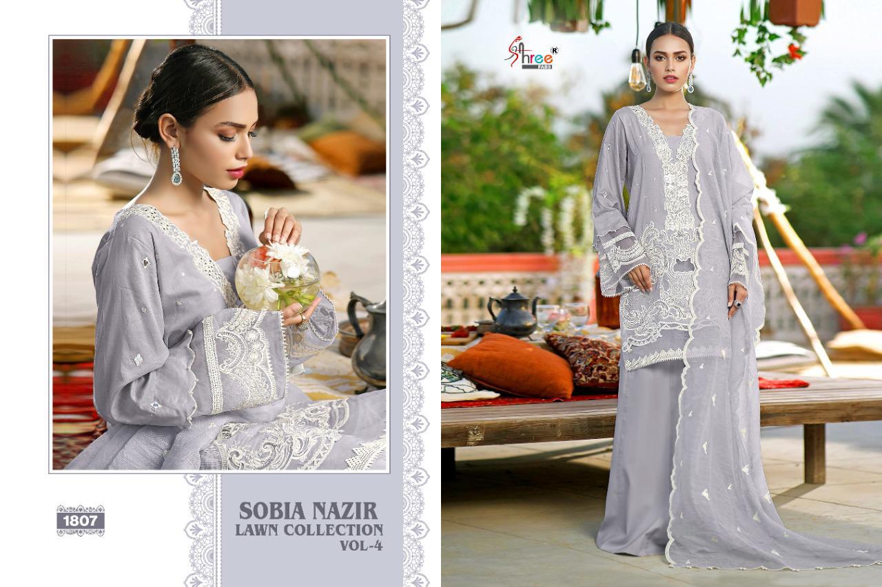 Shree Sobia Nazir Lawn Collection Vol  4 Embroidery Pakistani Salwar Kameez  Catalog
