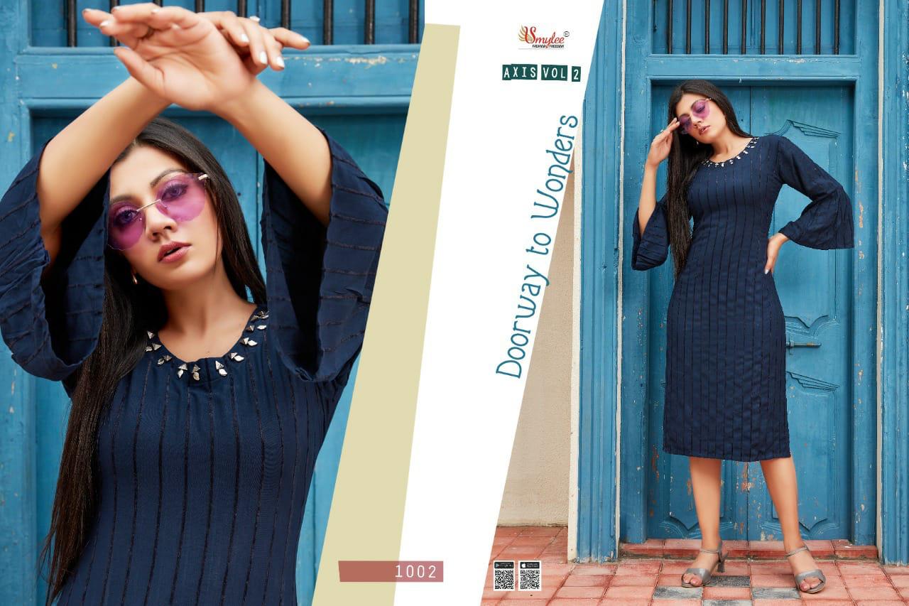 Smylee Axis Vol  2 Ethnic Wear Linning Designer Kurti Catalog