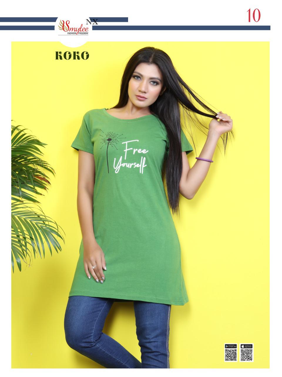 Smylee Koko Sinker Hosiery Night Wear Long T-shirt Catalog