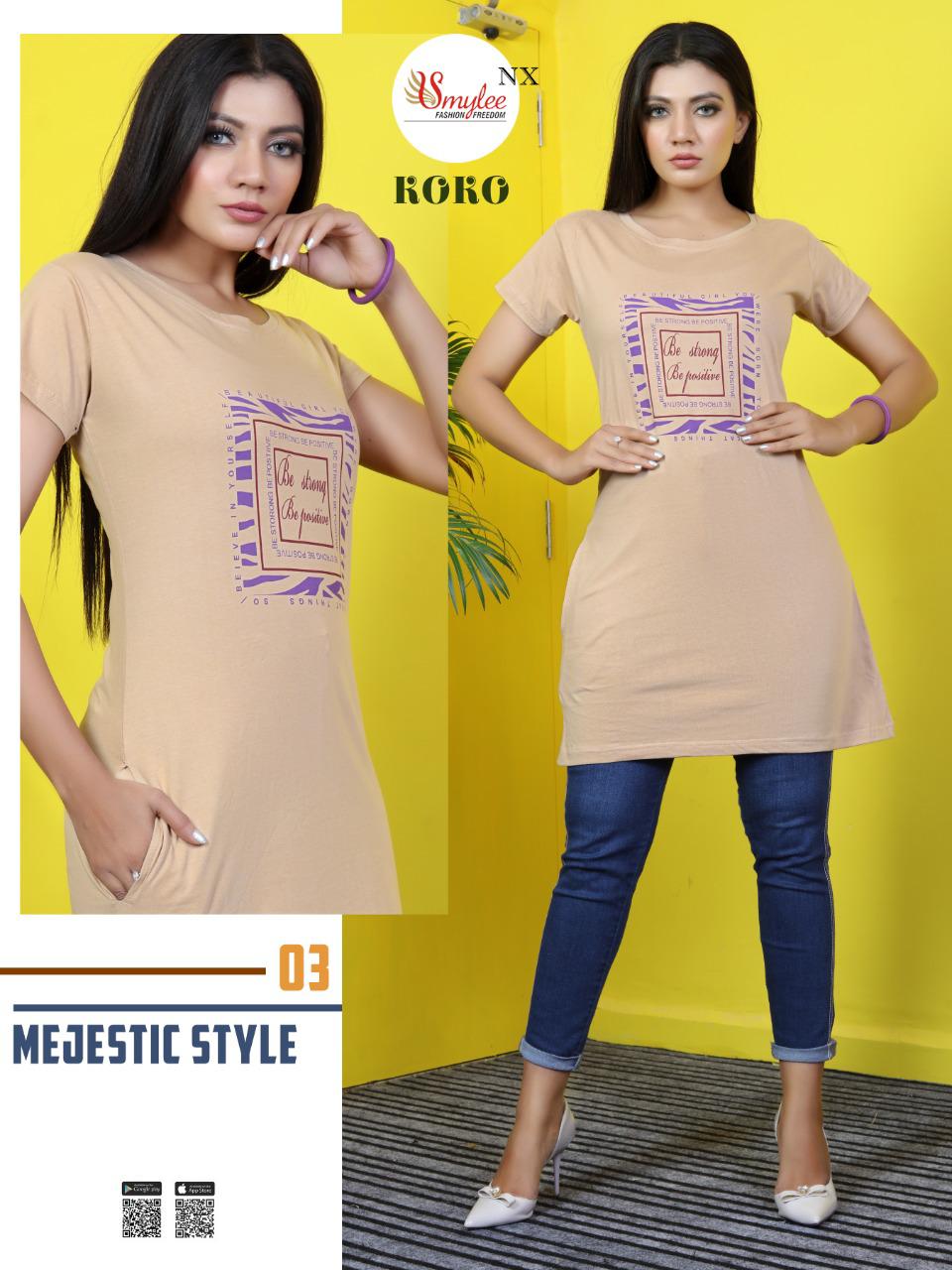 Smylee Koko Sinker Hosiery Night Wear Long T-shirt Catalog