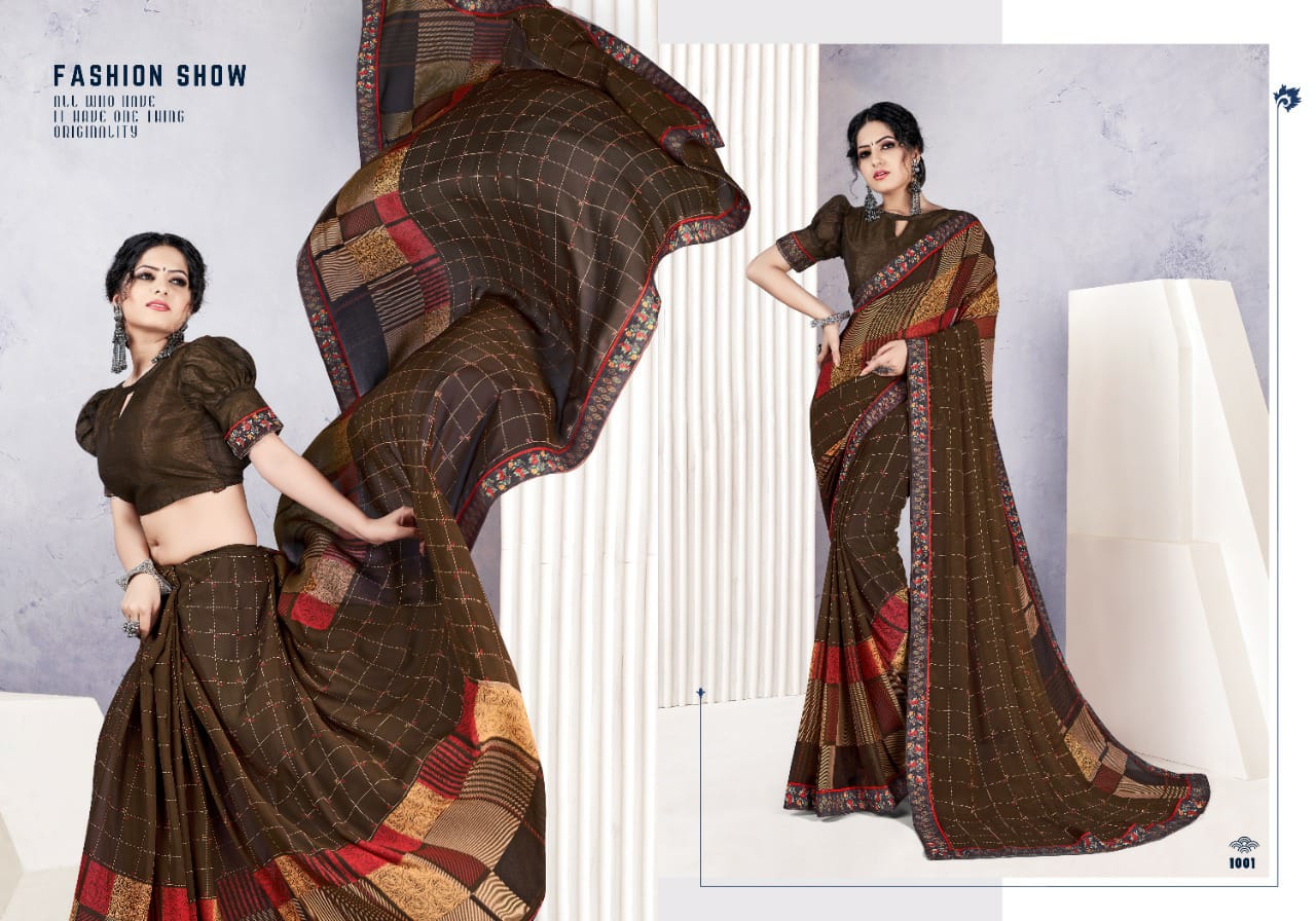 Swastik Hoor  Vol 1  Casual Wear Printed Sarees Catalog