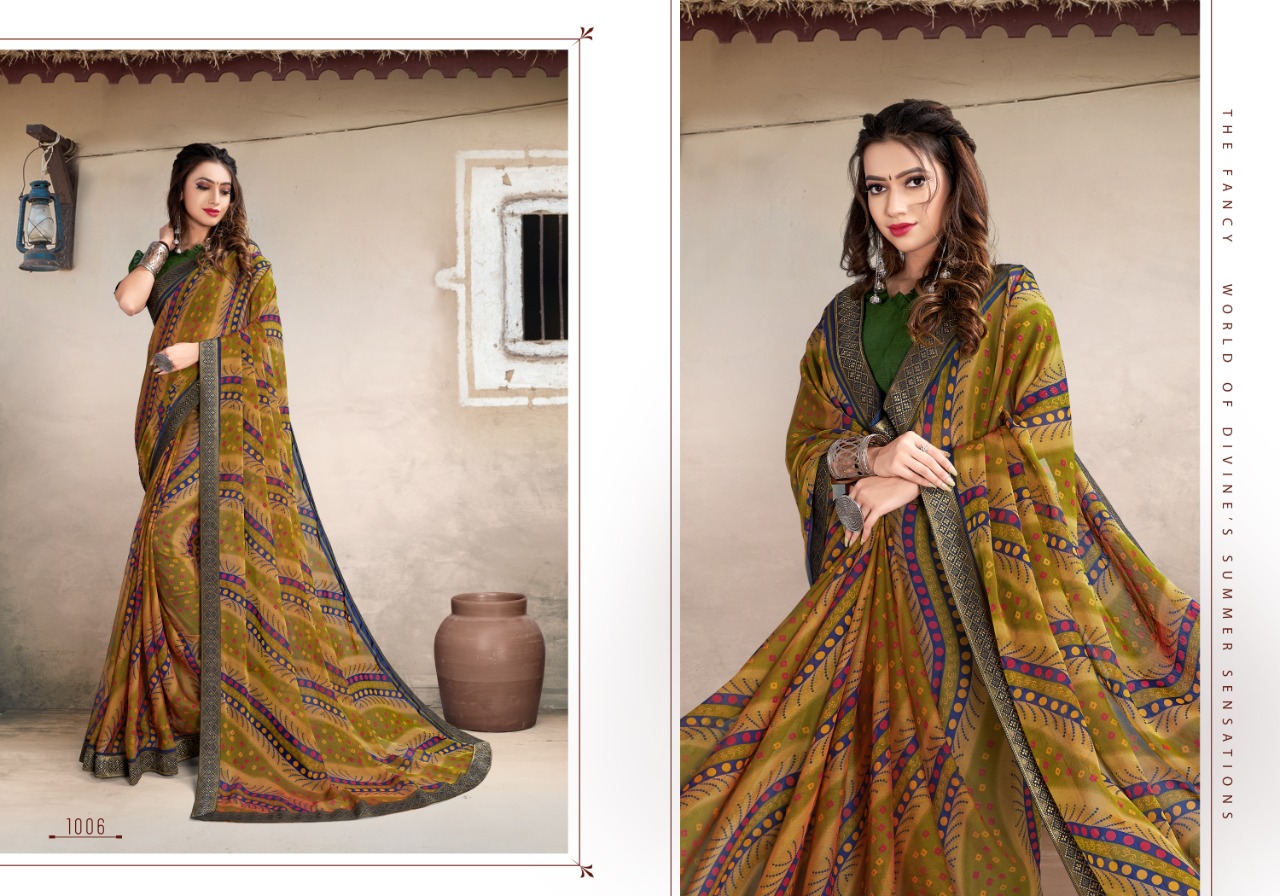 Swastik Rajwadi  Casual Wear Printed Sarees Catalog