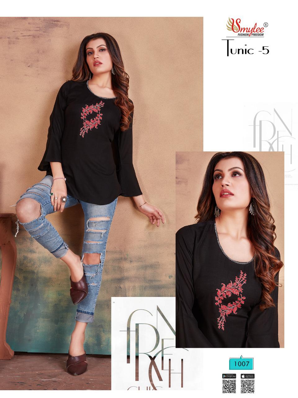 Symlee Tunic Vol  5 Rayon Designer Western Top Catalog