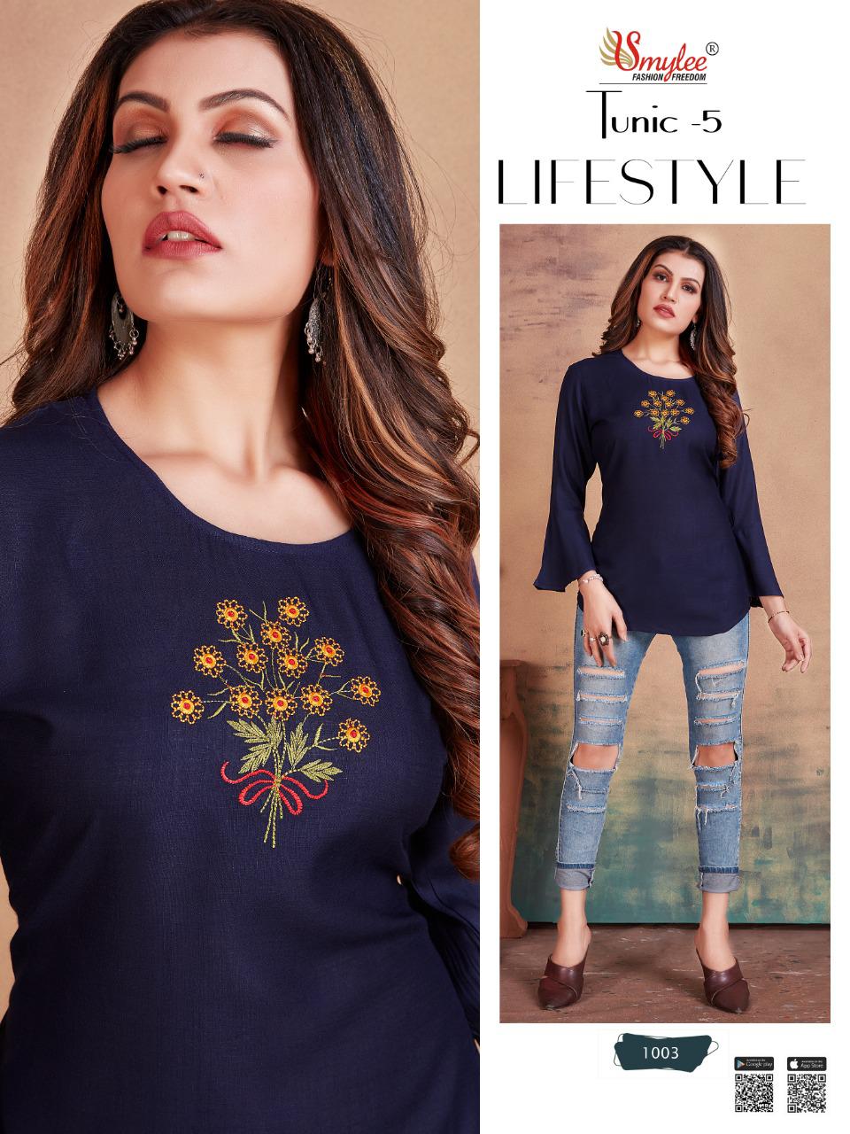 Symlee Tunic Vol  5 Rayon Designer Western Top Catalog