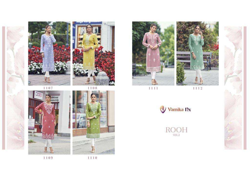 Vamika Nx Rooh   Vol 2 Rayon Viscose Kurti With Bottom Catalog