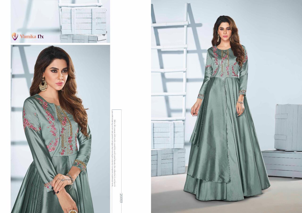 Vamika Saanvi 2 Fancy Silk Party Wear Gown Catalog
