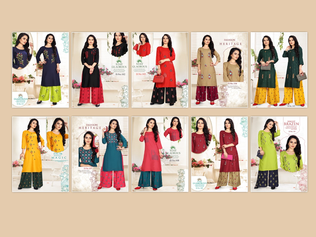 Premnath Pahal Top+ Sharara Designer Embroidery Kurtis
