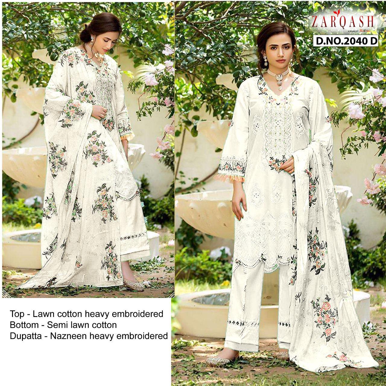 Zarqash Adan Rose Designer Cotton Pakistani  Catalog