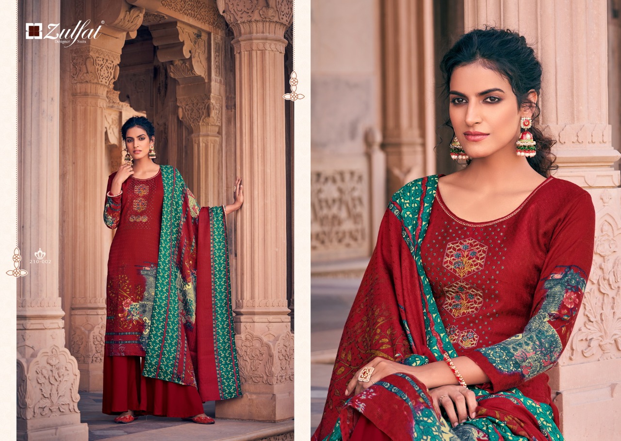 Zulfat Olive  Designer Dress Material Catalog