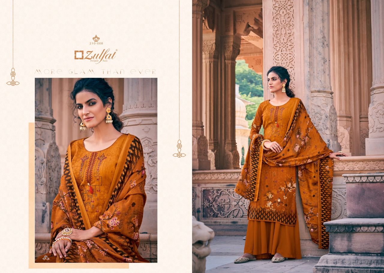 Zulfat Olive  Designer Dress Material Catalog