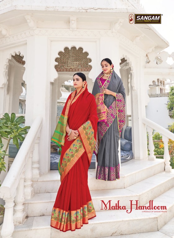 Sangam Matka Handloom Kadi Silk Sarees