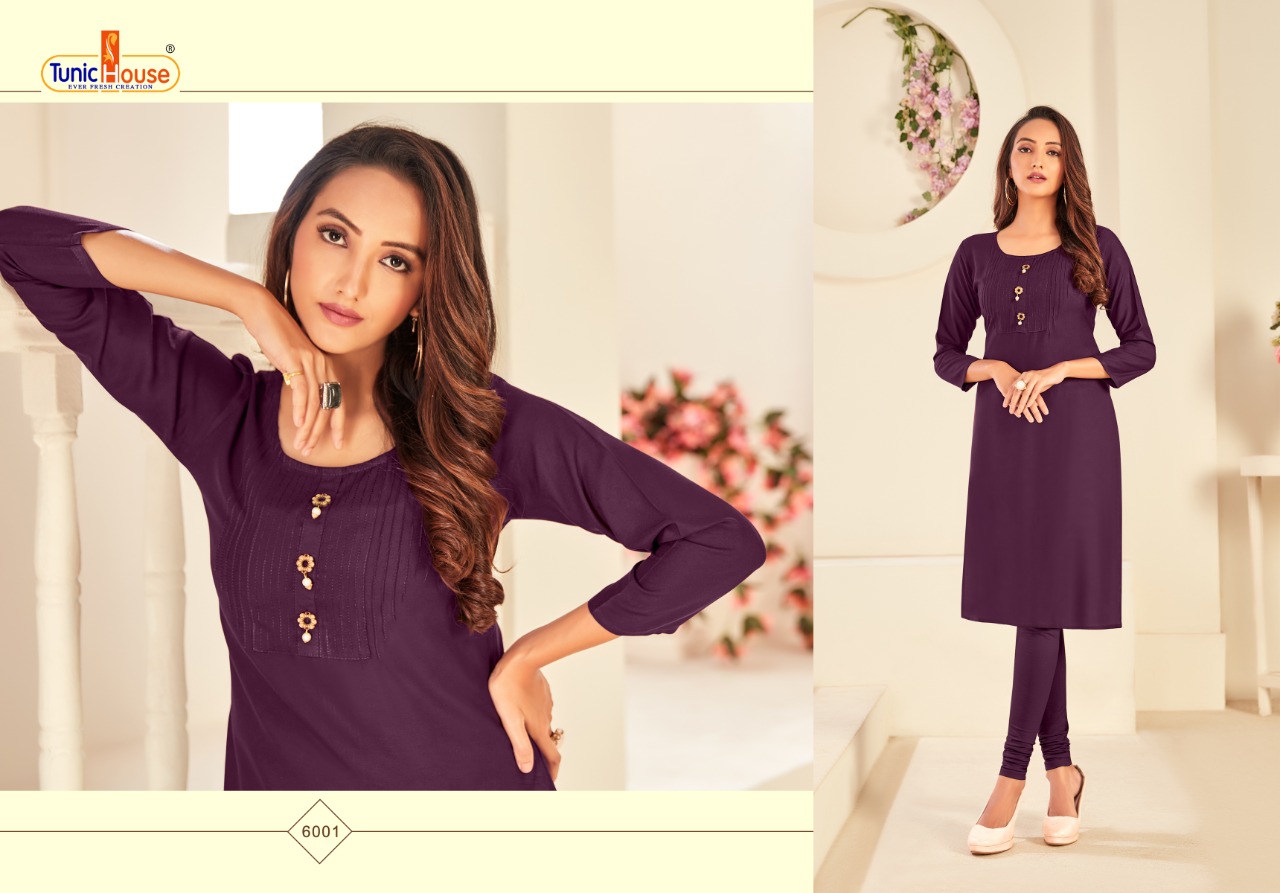 Tunic House Nice Girl Designer Rayon Kurti Catalog