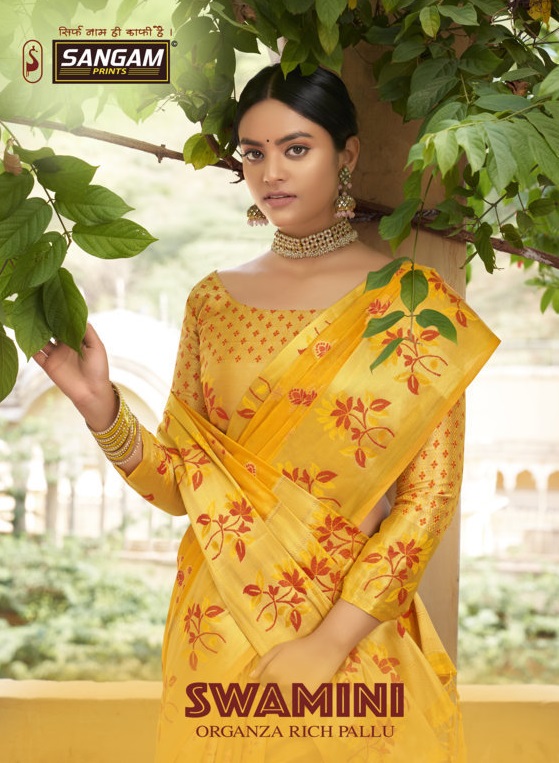 Sangam Swamini Organza Rich Pallu Sarees