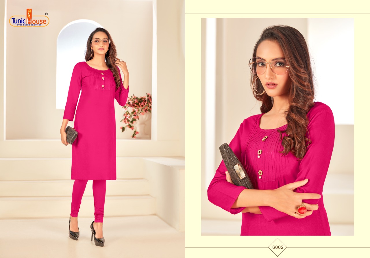 Tunic House Nice Girl Designer Rayon Kurti Catalog