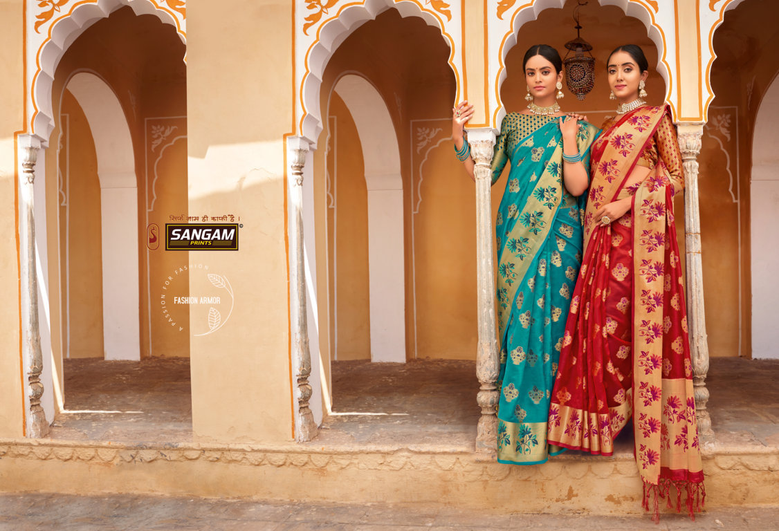 Sangam Swamini Organza Rich Pallu Sarees