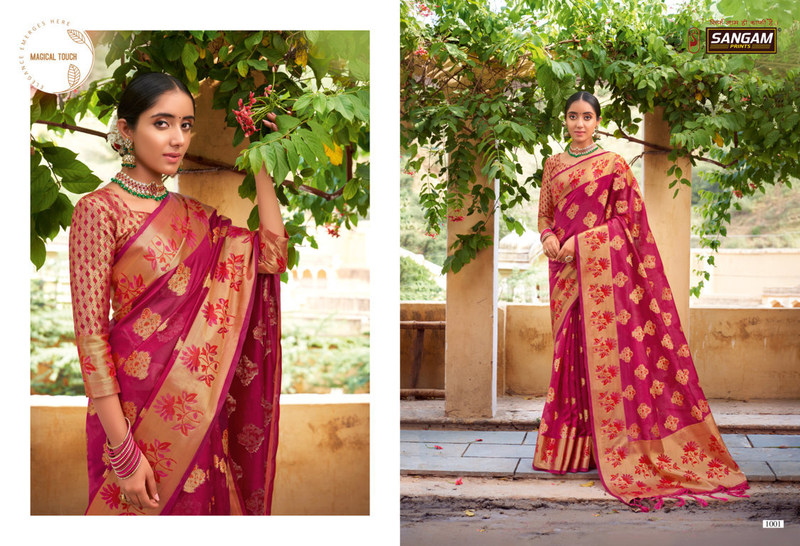 Sangam Swamini Organza Rich Pallu Sarees