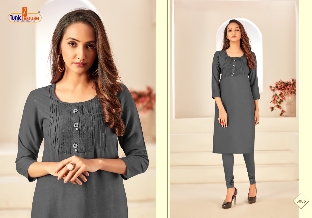 Tunic House Nice Girl Designer Rayon Kurti Catalog