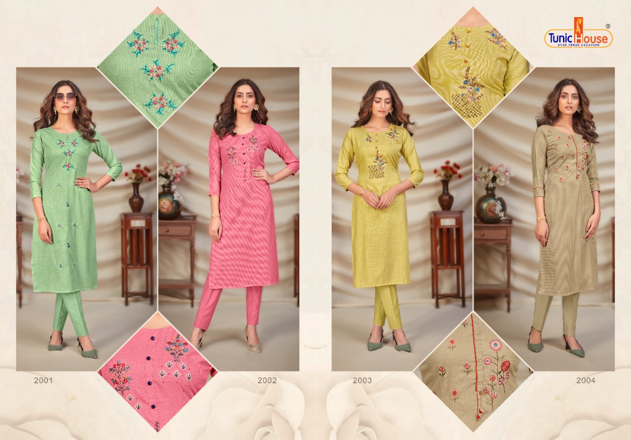 Tunic House Norja-3 Exclusive Designer Hand Work Kurti Catalog