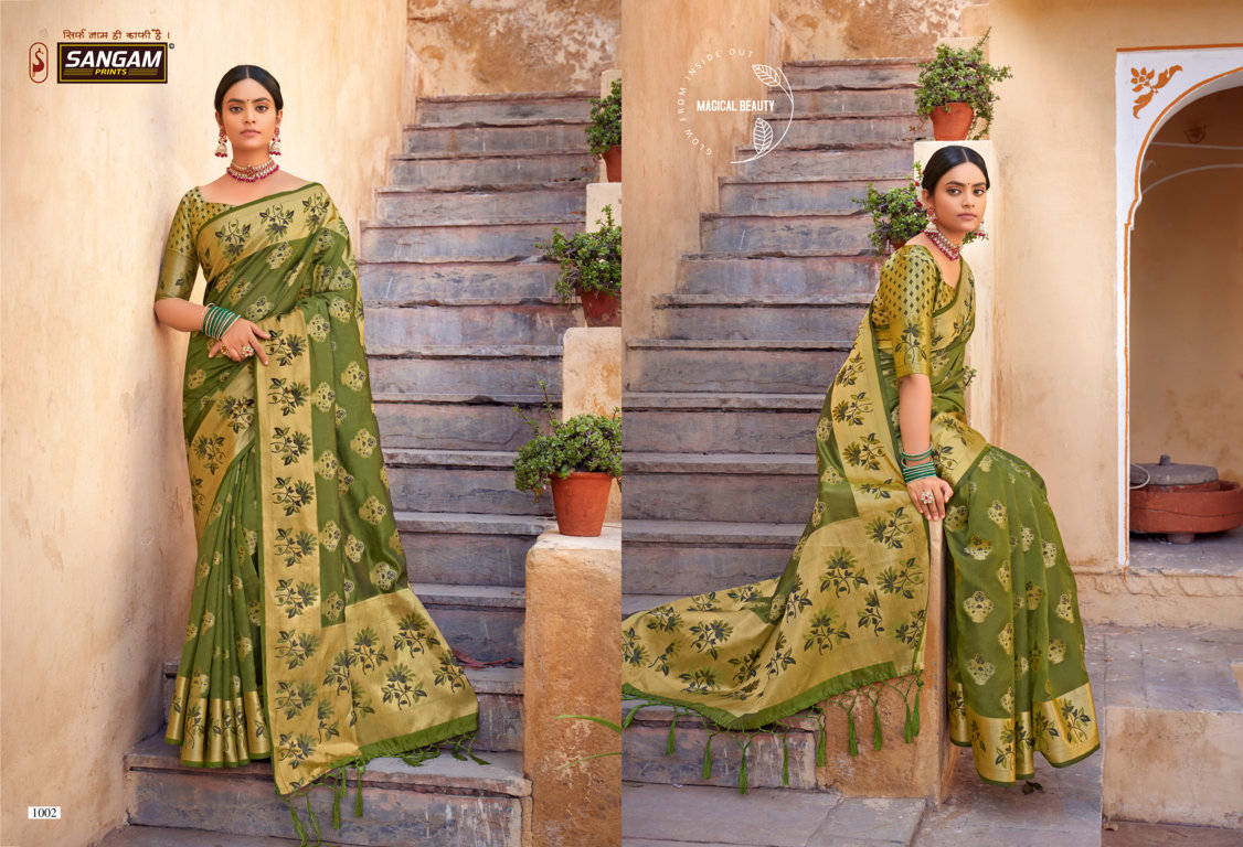 Sangam Swamini Organza Rich Pallu Sarees