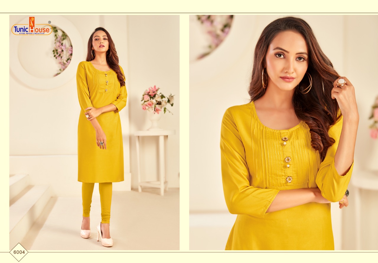 Tunic House Nice Girl Designer Rayon Kurti Catalog