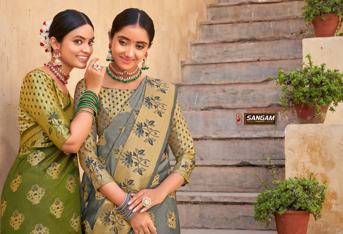 Sangam Swamini Organza Rich Pallu Sarees