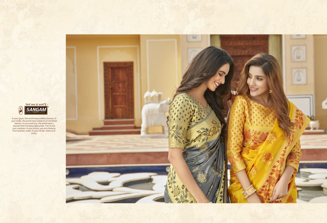 Sangam Lotus Organza Rich Pallu Sarees