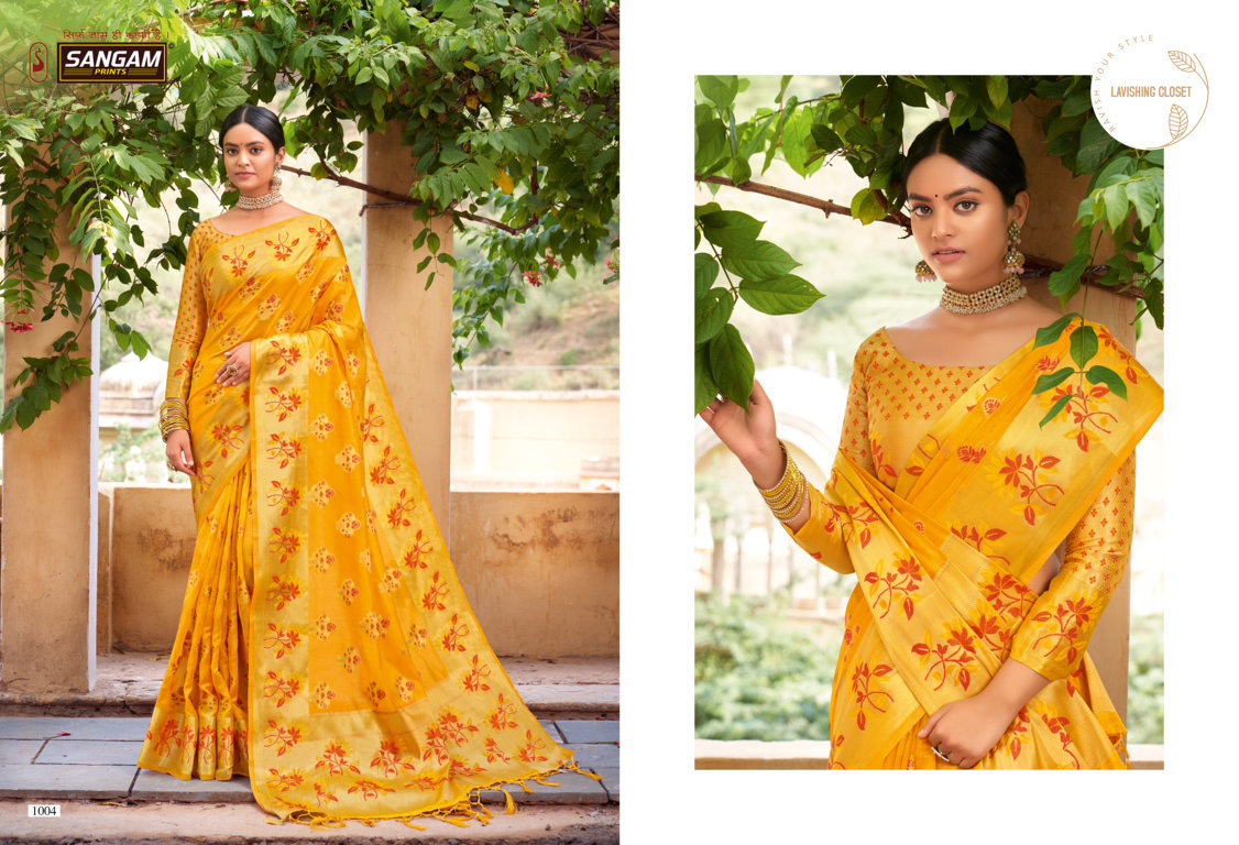 Sangam Swamini Organza Rich Pallu Sarees