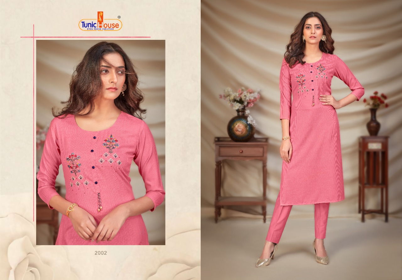 Tunic House Norja-3 Exclusive Designer Hand Work Kurti Catalog