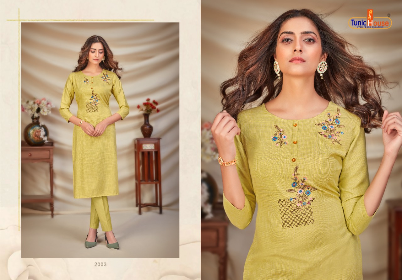 Tunic House Norja-3 Exclusive Designer Hand Work Kurti Catalog