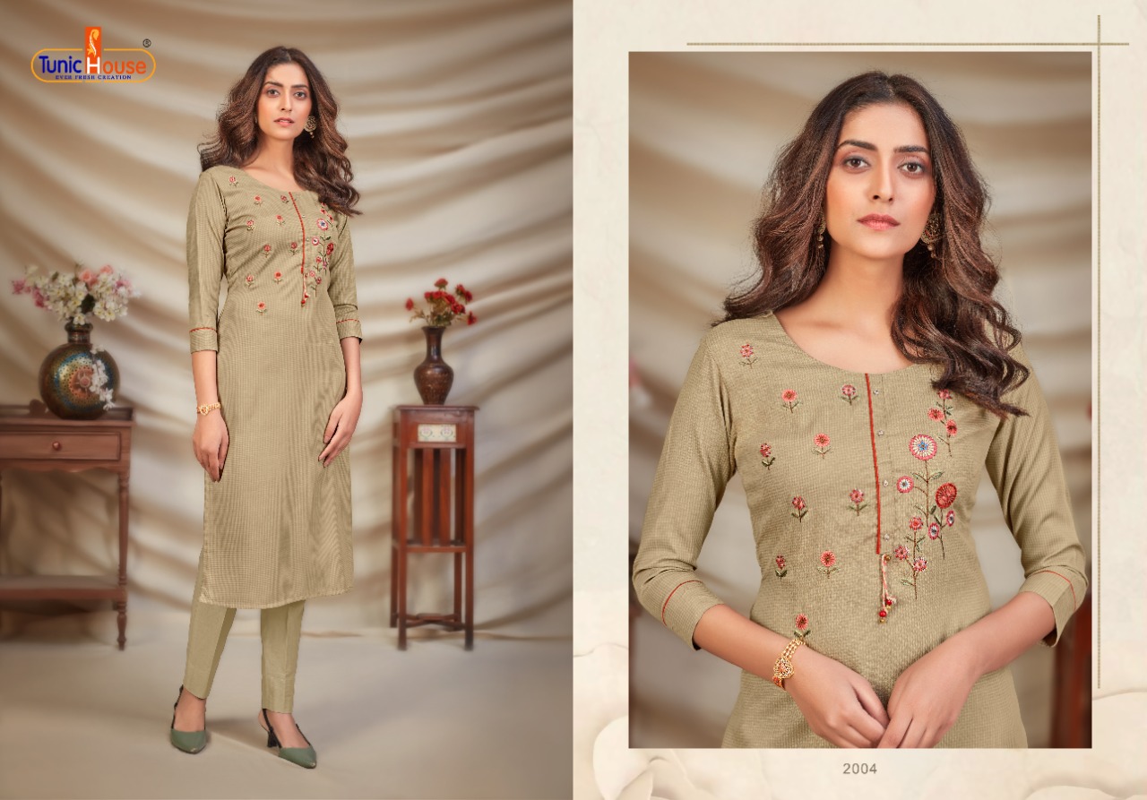 Tunic House Norja-3 Exclusive Designer Hand Work Kurti Catalog