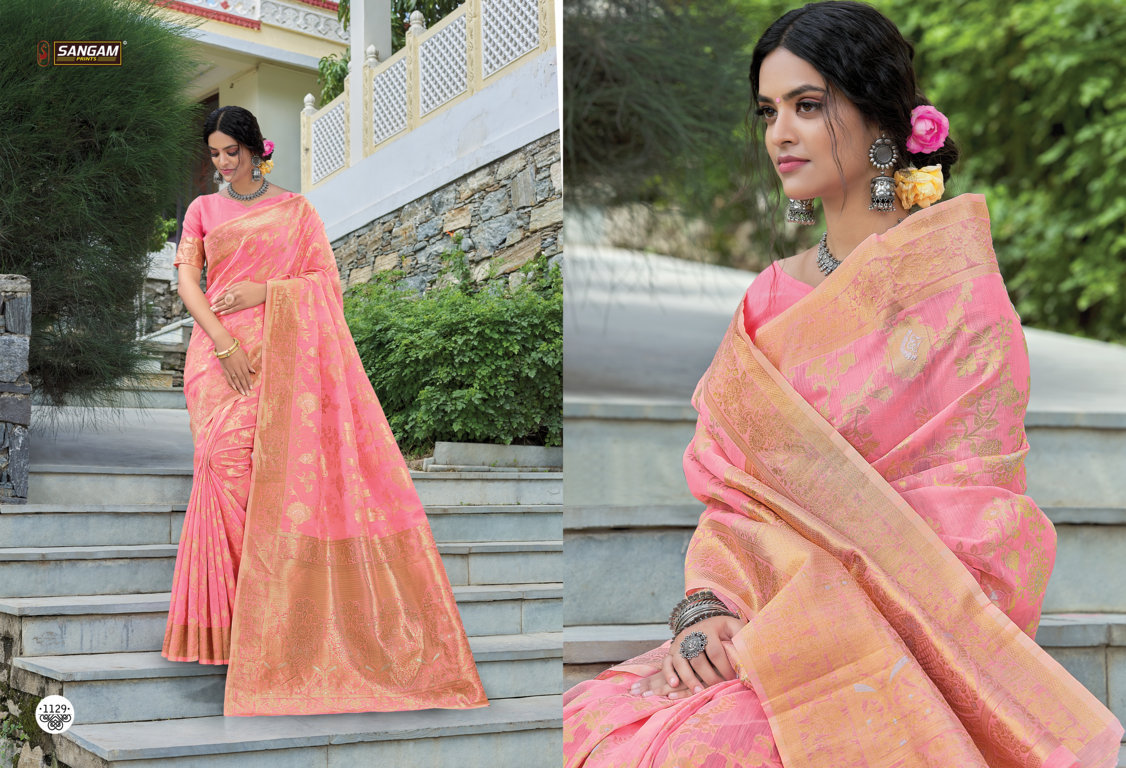 Sangam Presents Avyukta Linen Silk Sarees