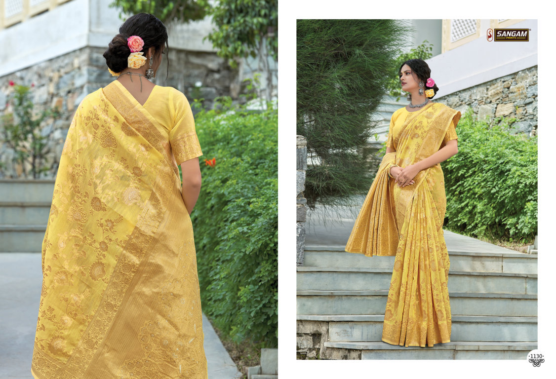 Sangam Presents Avyukta Linen Silk Sarees