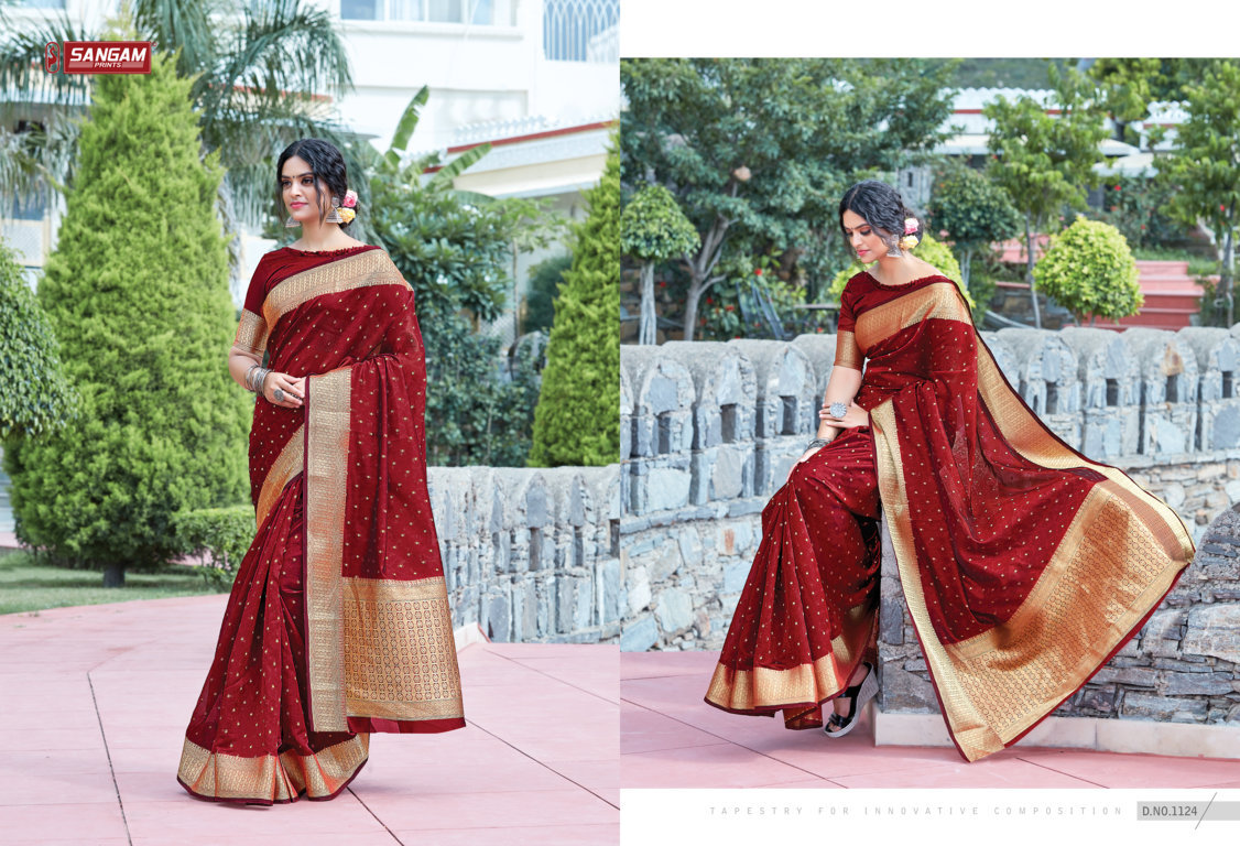 Sangam Anupama Organza Rich Pallu Sarees