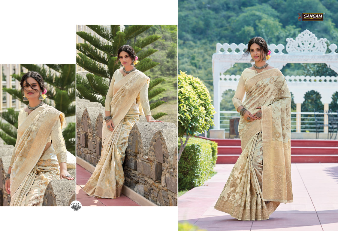 Sangam Presents Avyukta Linen Silk Sarees