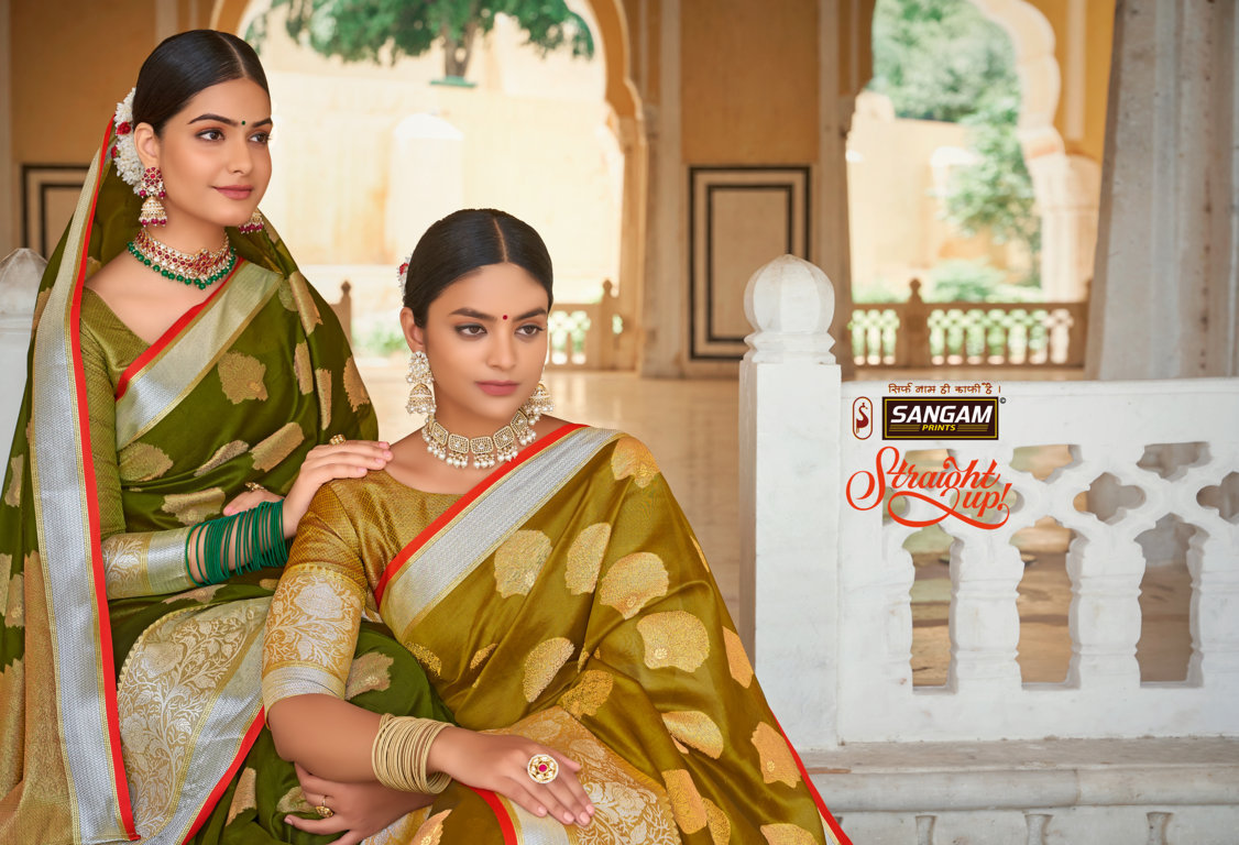 Sangam Roohi Organza Rich Pallu Sarees
