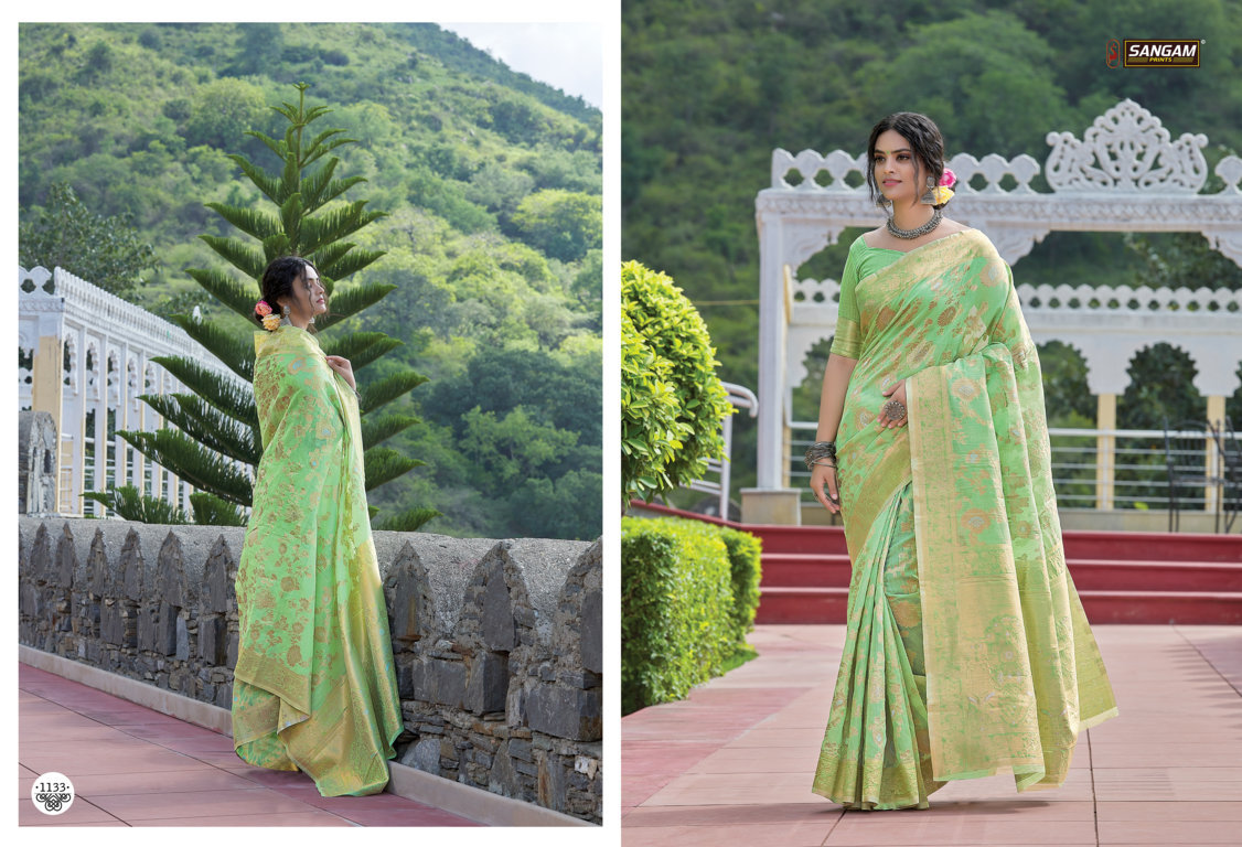 Sangam Presents Avyukta Linen Silk Sarees