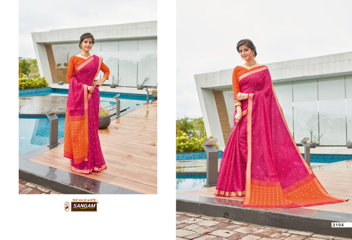 Sangam Classic Cotton Thread Weaving Cotton Sarees