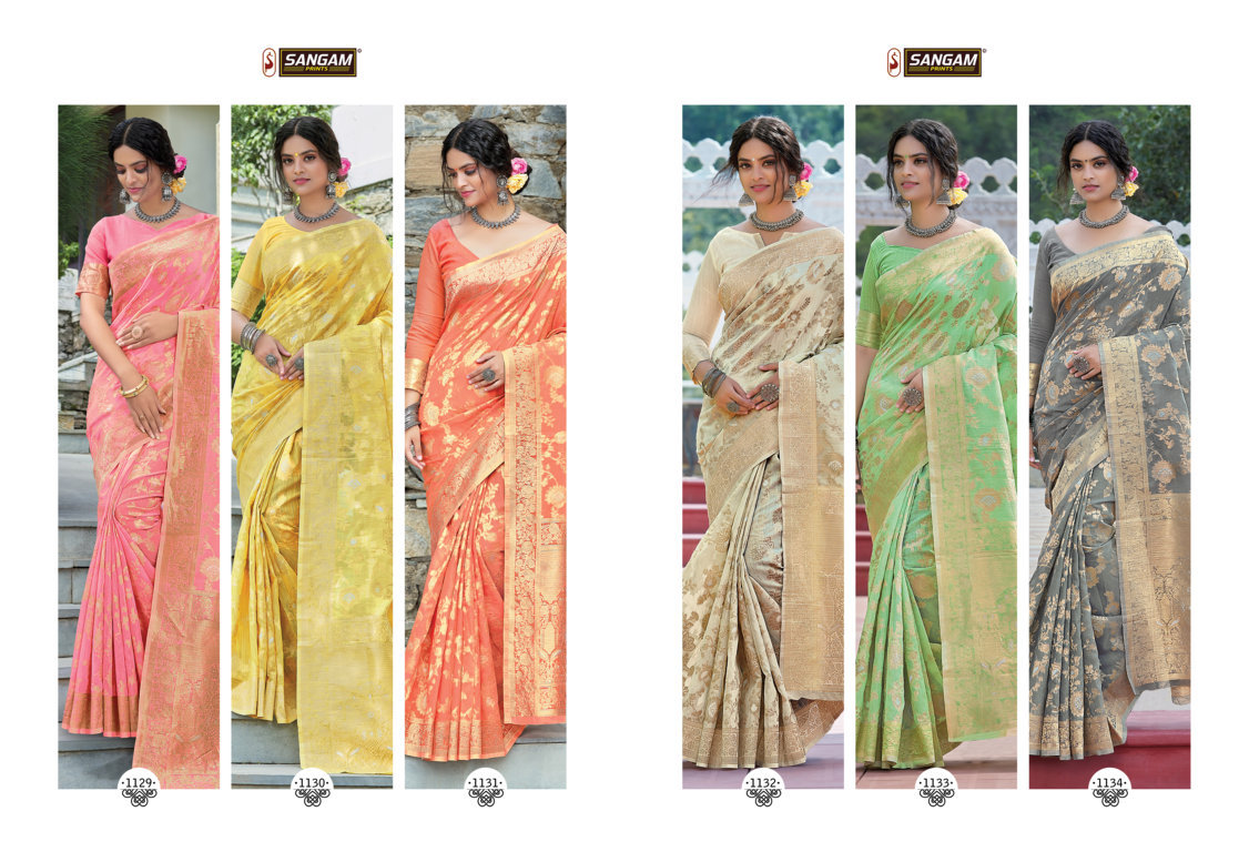 Sangam Presents Avyukta Linen Silk Sarees