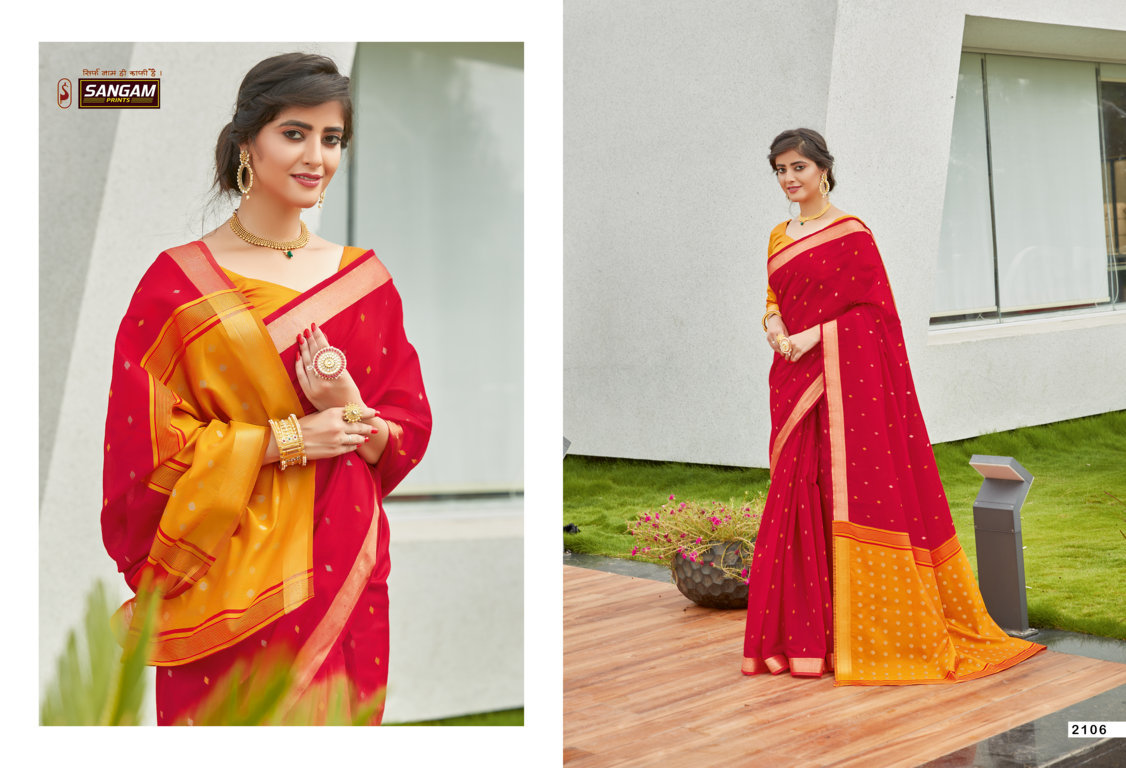 Sangam Classic Cotton Thread Weaving Cotton Sarees