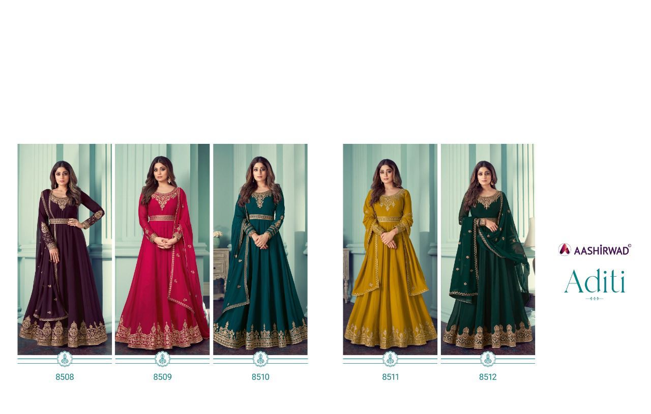 Aashirwad Aditi Occasion Wear Designer Salwar Kameez Catalog